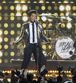 Bruno Mars  Delivers Solid Show At Super Bowl Halftime