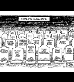 Stand Your Ground Cemetery Editorial Cartoon