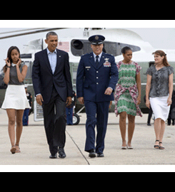 President Obama Leaves Washington For Massachusetts Vacation Amidst Iraqi Airstrike Controversy