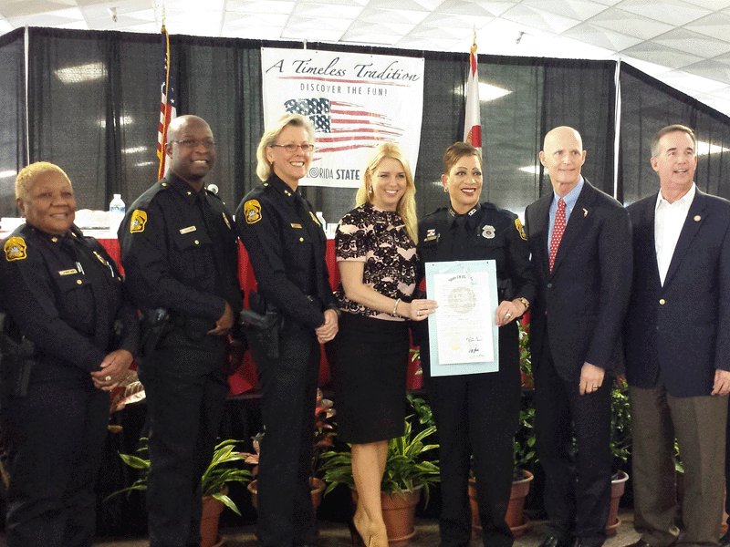 OFFICER RECOGNIZED ON HEROES DAY AT FAIR