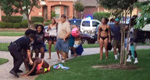 Teens Put On The Ground After Pool Party In White Neighborhood
