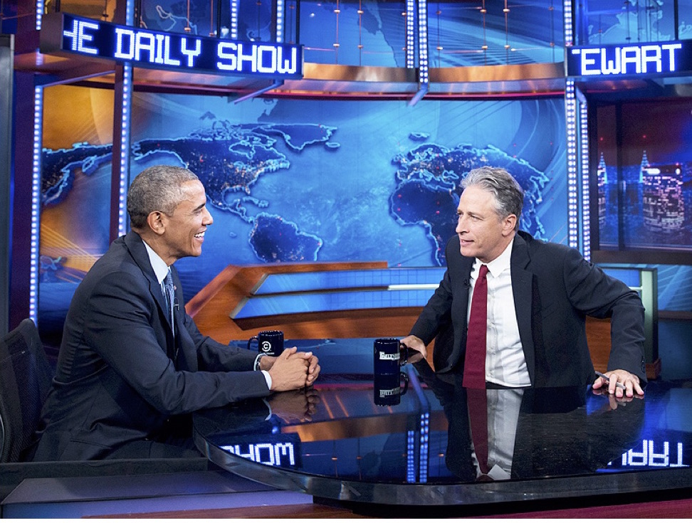 President Obama Appears On Jon Stewart Show Before Host’s Departure