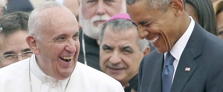 The First Family Greets The Pope In His Historic Visit To The U. S.