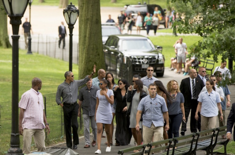 President And Daughters Have Daddy-Daughter Time In NYC