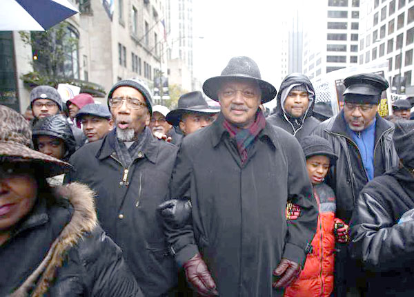 Rev. Jesse Jackson Led Protest Sunday