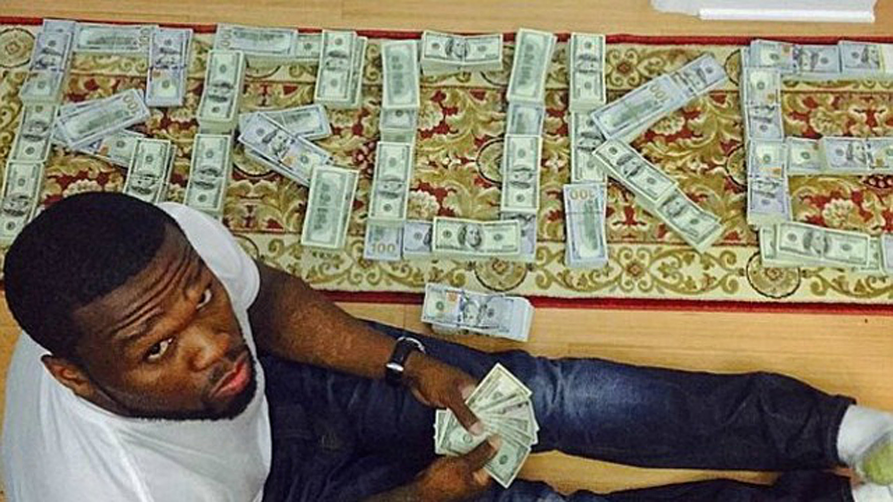 50 Cent Says Cash He Poses With On Instagram Is Fake