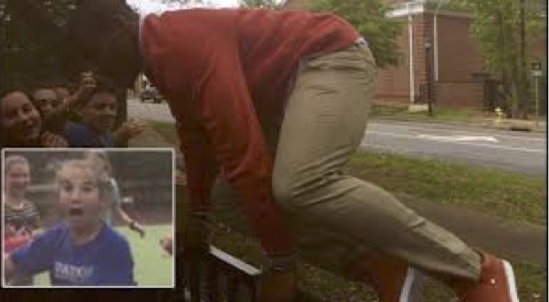 Cam Newton Surprises Middle Schoolers; Jumps Fence To Throw Football