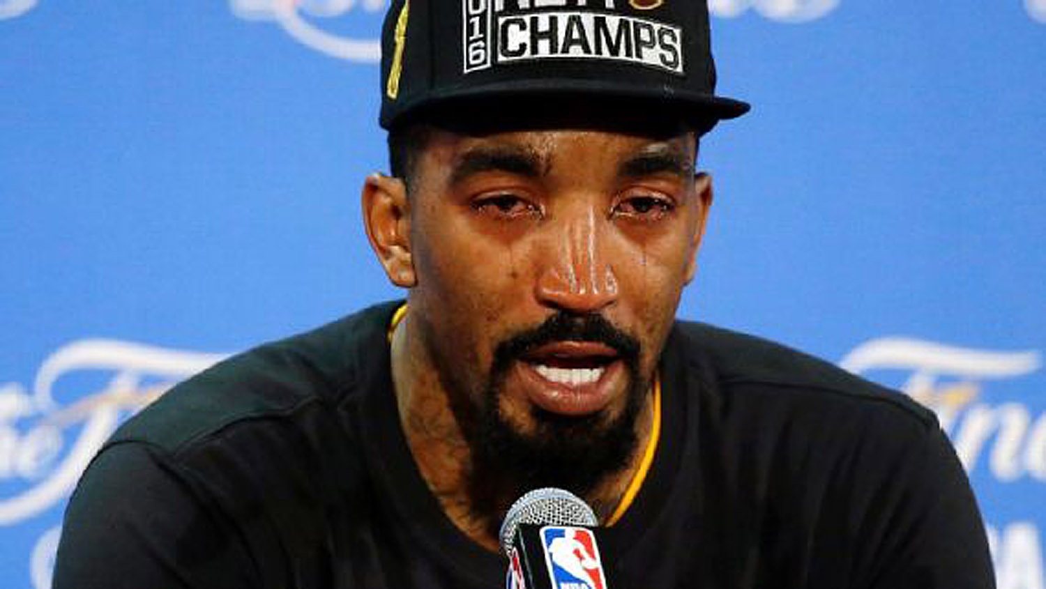 J. R. Smith Breaks Down On Podium, Credits Family