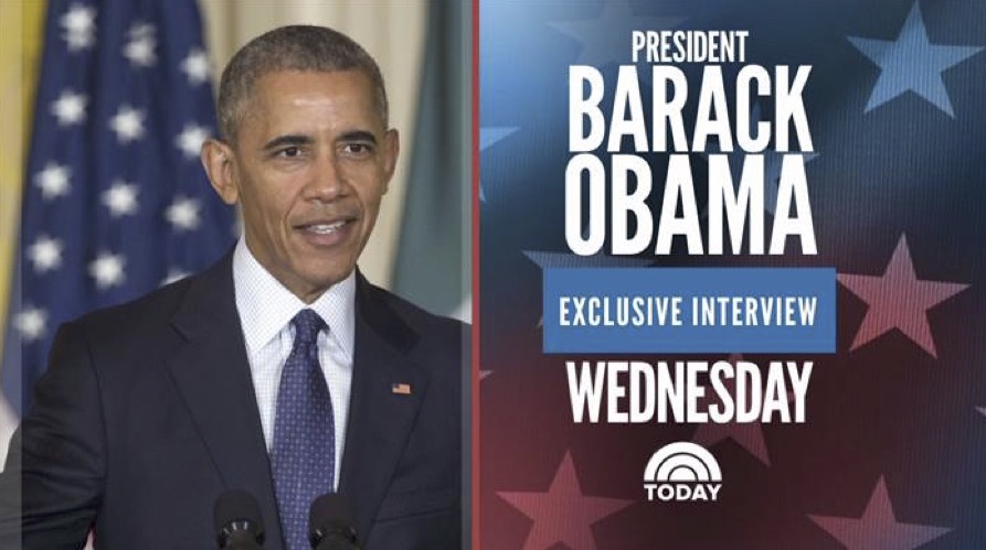 President Obama Will Do Interview On TODAY Show To Air Wednesday