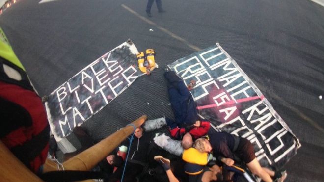 Black Lives Matter Protesters Block London Runway