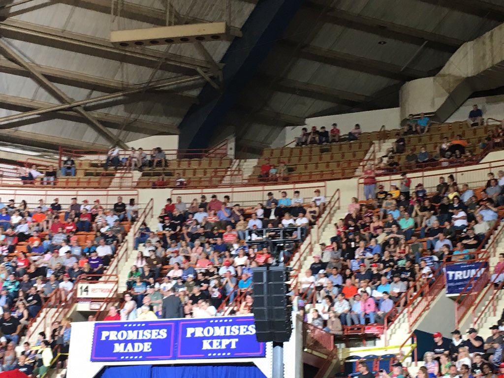More Lies: This Time About Empty Seats At 100-Day Rally