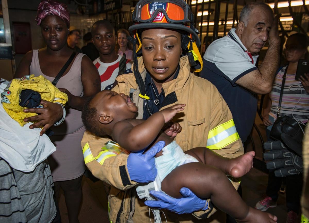 EMT Saves Baby And Mom After Subway Train Derails In Harlem