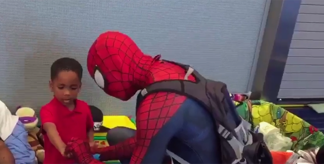 Spider-Man Makes It A Little Easier For Young Harvey Victims