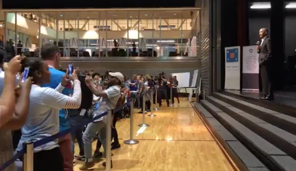 Former President Obama Makes Surprise Appearance At Youth Program