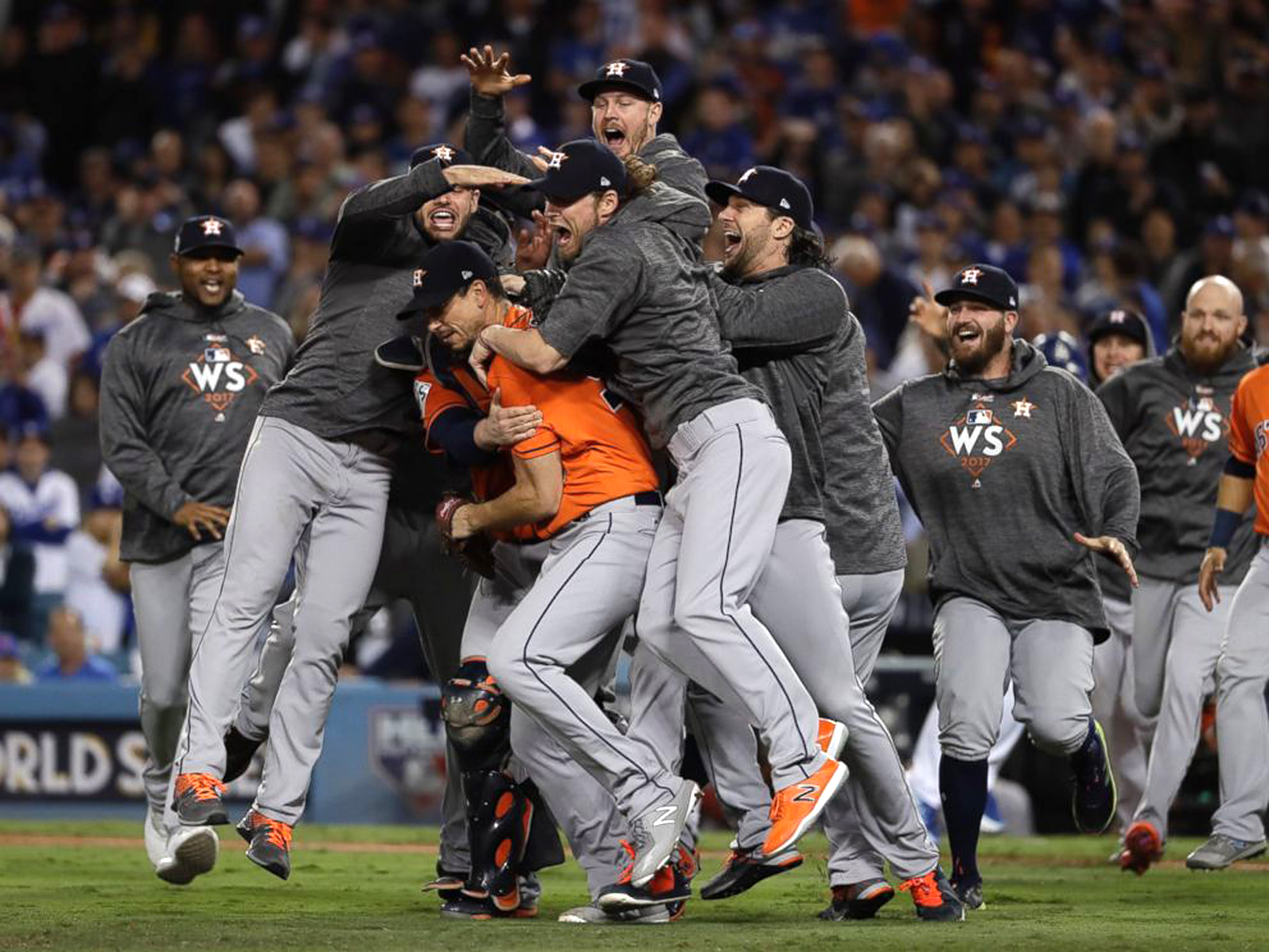 Houston Astros Claim First World Series Title In Game 7 Win Over Los Angeles Dodgers