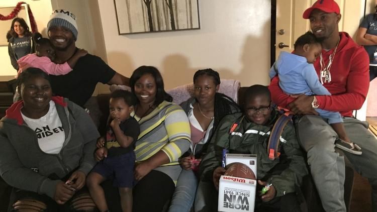 L.A. Rams Players Give Homeless Family Of 6 A New Home