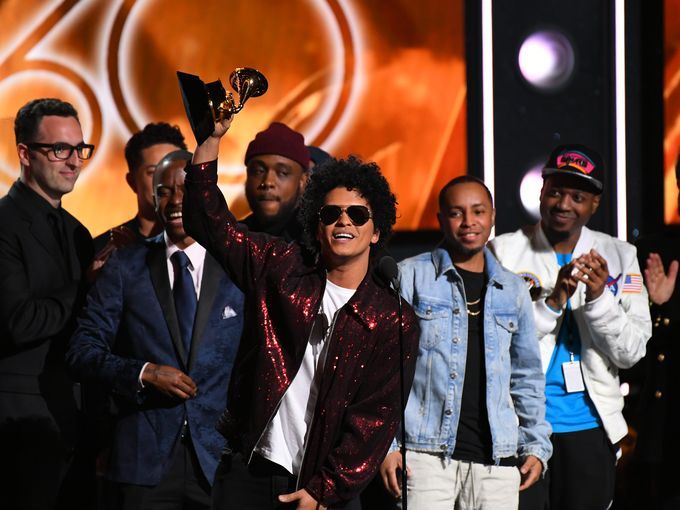 Bruno Mars Wins Big (6) At The Grammys; Kendrick Lamar Wins Big In Rap (5)