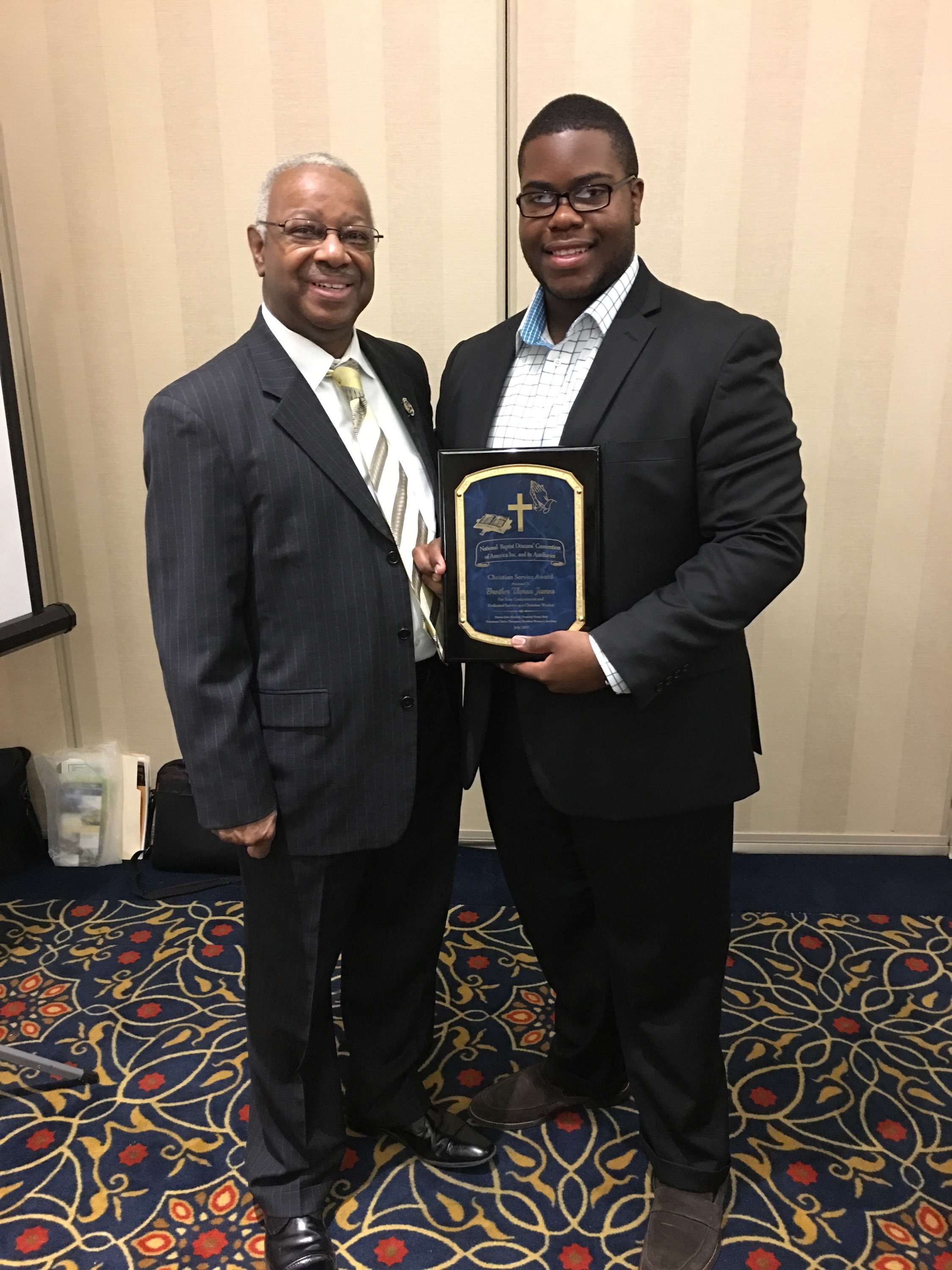 Young Man Receives Christian Service Award