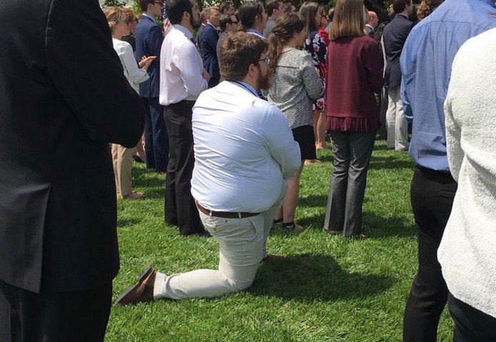 Man Kneels, Another Shouts At Event Trump Hosted To Replace Cancelled Philadelphia Eagles’ Visit