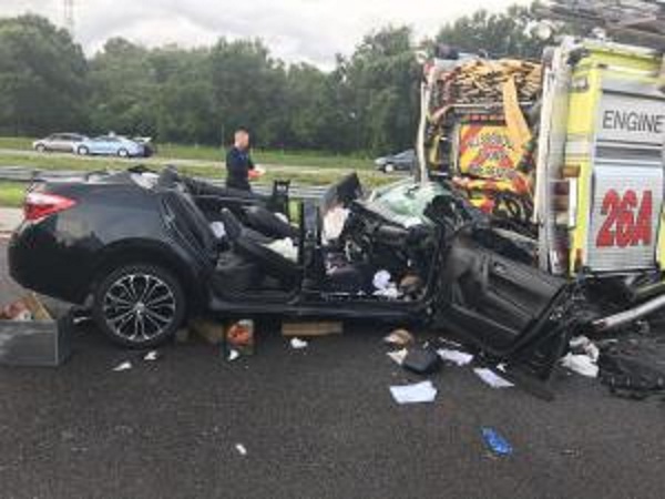 Man Critical After Collision With Fire Truck