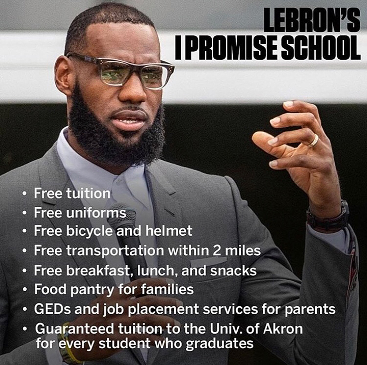 LA-Bound LeBron Opens School In Akron As Part Of Legacy