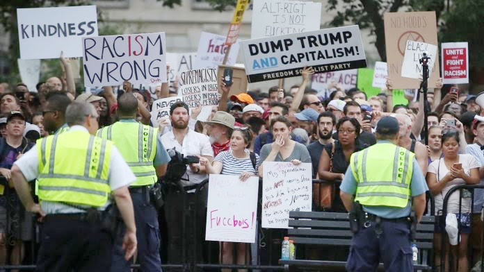 #ShutItDownDC: Counter protesters vastly outnumber white supremacists at D.C. rally