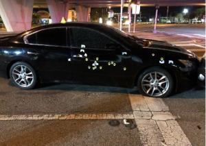 Vehicle Hit By Gunfire