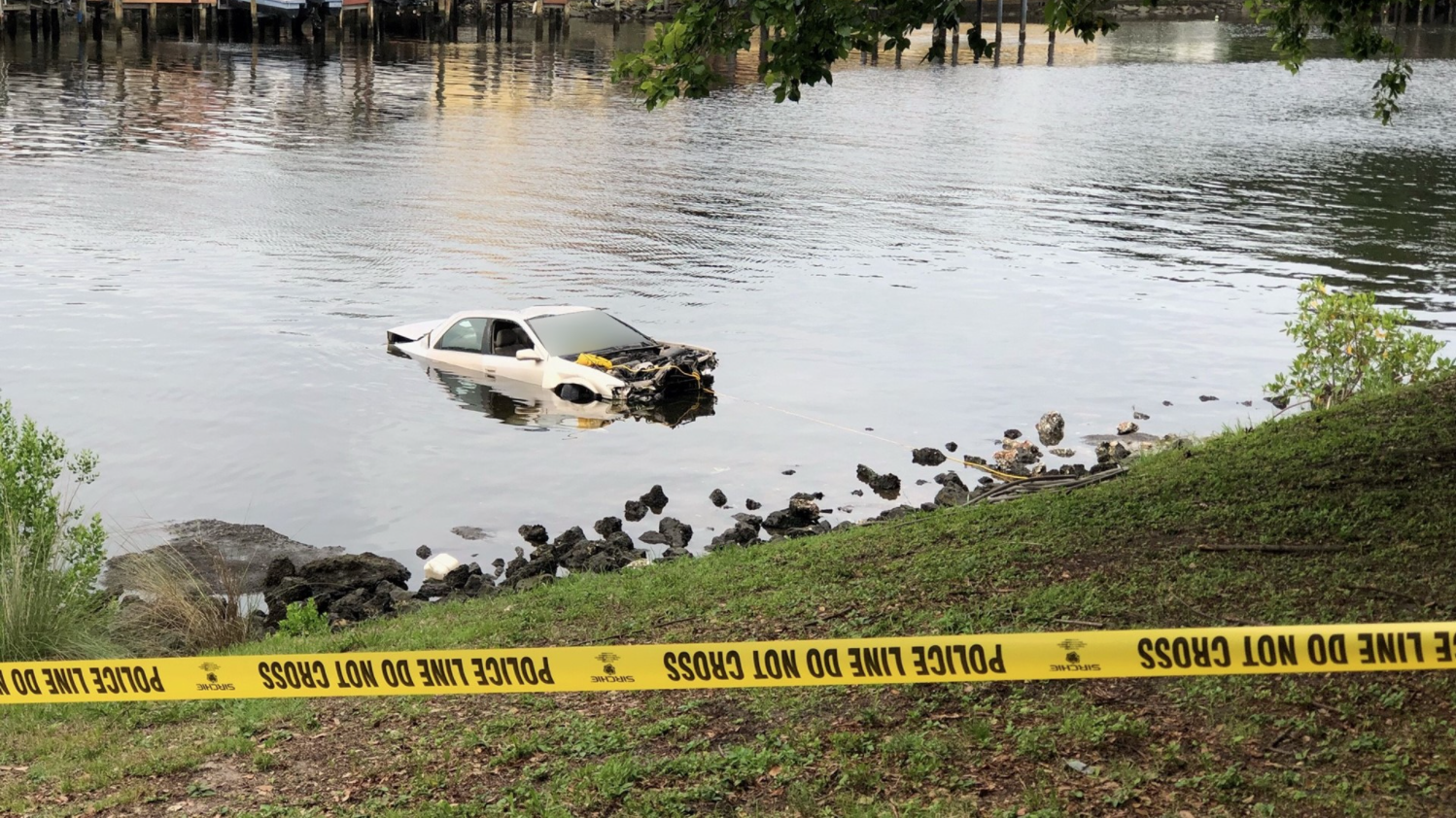 Car Crash into river