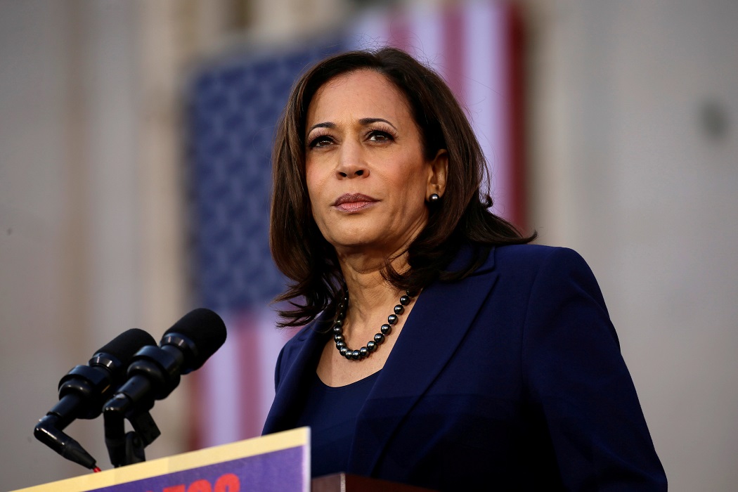 FILE PHOTO: U.S. Senator Harris launches her campaign for U.S. president at a rally in Oakland