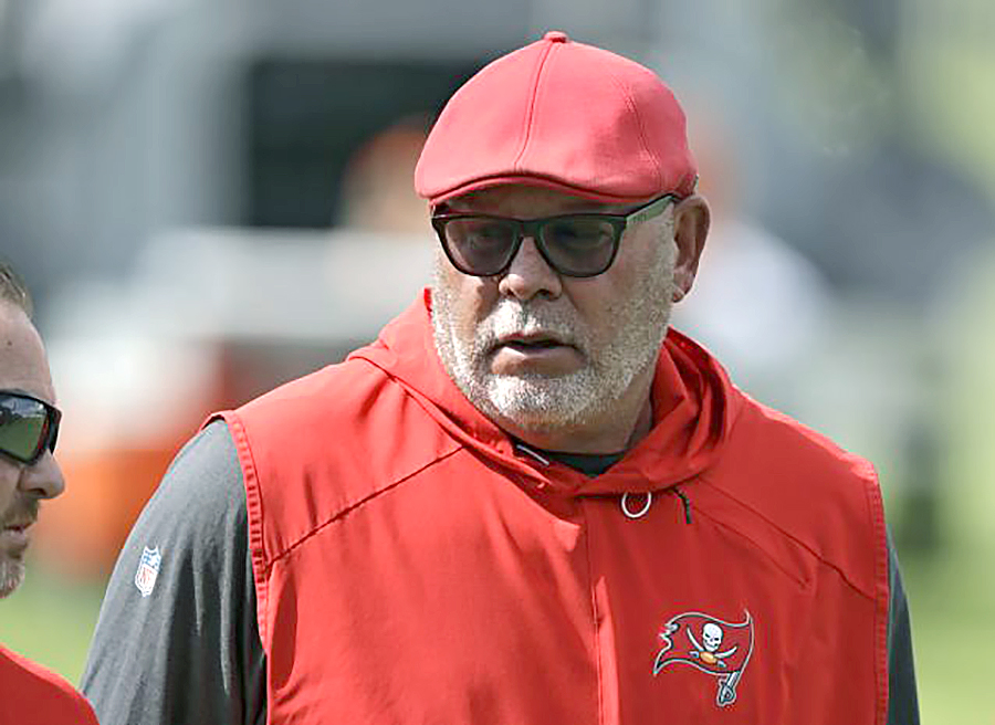 Tampa Bay Buccaneers head coach Bruce Arians walks off the field at the end of an NFL football minicamp Thursday, June 6, 2019, in Tampa, Fla. (AP Photo/Chris O'Meara)