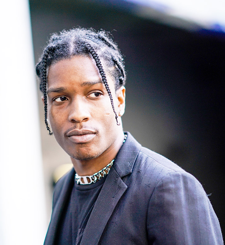 PARIS, FRANCE - JUNE 24:  ASAP Rocky is seen, outside 1017 ALYX 9SM, during Paris Fashion Week - Menswear Spring-Summer 2019, on June 24, 2018 in Paris, France.  (Photo by Edward Berthelot/Getty Images)