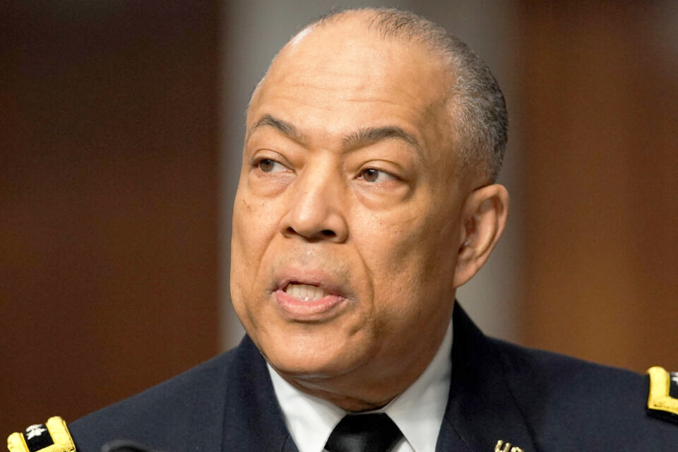 Commanding General District of Columbia National Guard Major General William J. Walker testifies before the Senate Homeland Security and Governmental Affairs/Rules and Administration hearing to examine the January 6, 2021 attack on the US Capitol on Capitol Hill on March 3, 2021 in Washington, DC. (Photo by Greg Nash / POOL / AFP) (Photo by GREG NASH/POOL/AFP via Getty Images)