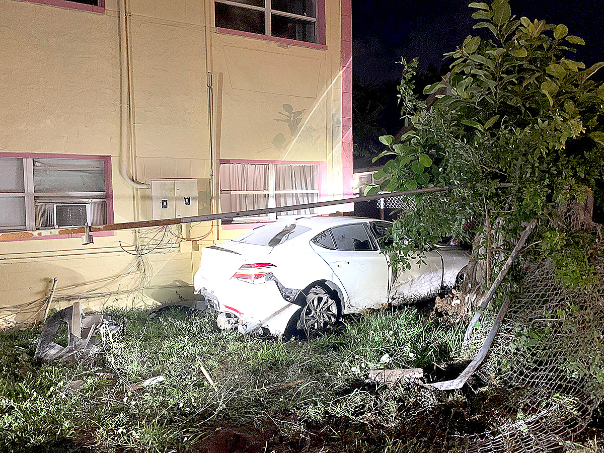 CRASHED INTO BUILDING