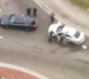 Single-Car Crash In Roundabout Leaves 1 Man Dead, 2 Women Hospitalized