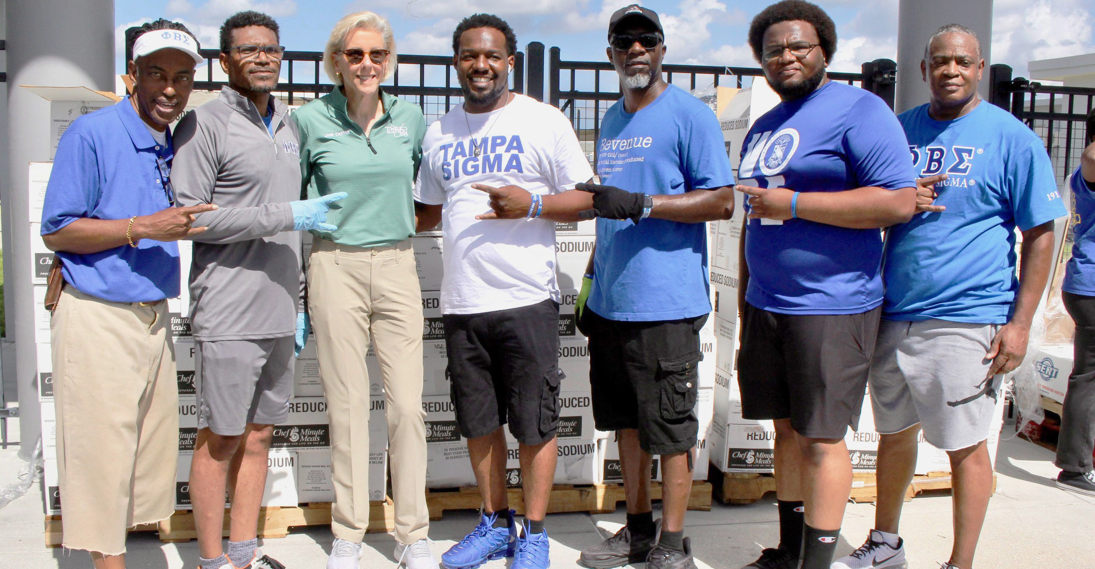 FRATERNITY JOINS OTHERS IN SERVING HOT MEALS 